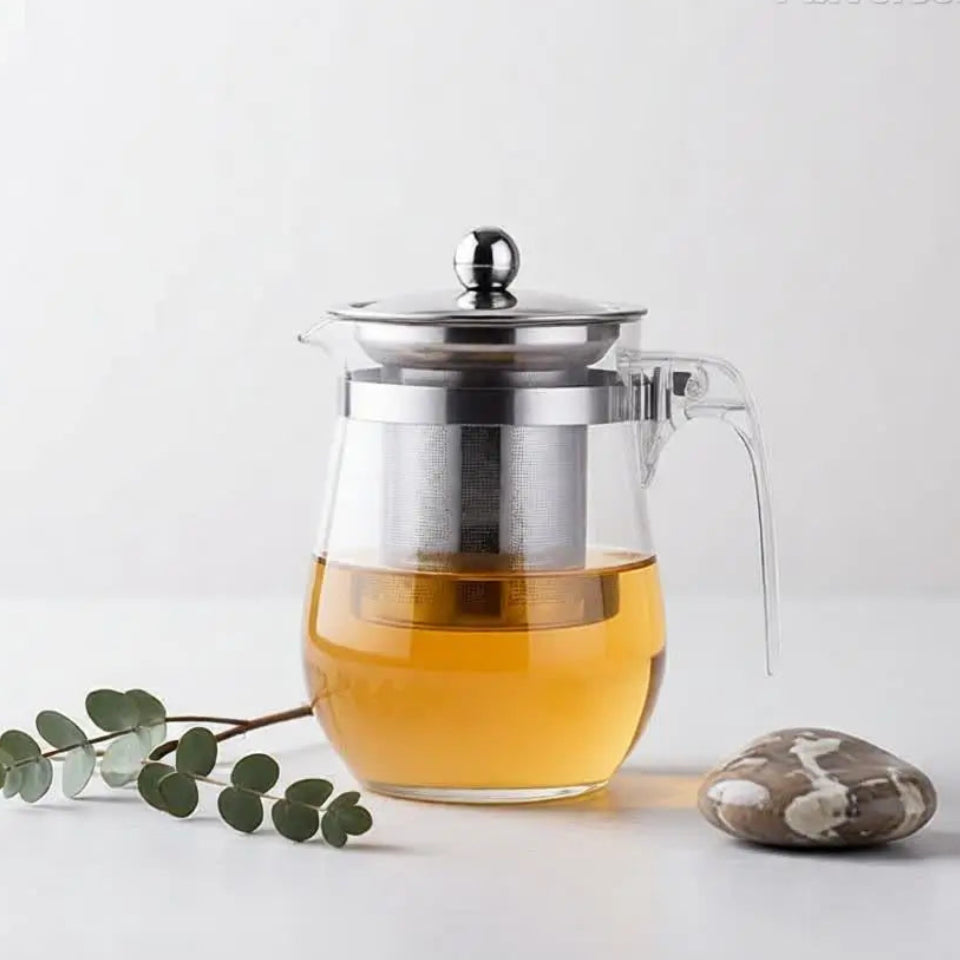 Chaleira Chá Vidro Infusor 750ml Bule Chá