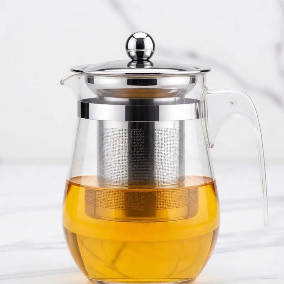 Chaleira Chá Vidro Infusor 750ml Bule Chá