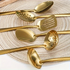 Conjunto de cozinha de aço inoxidável de 11 peças, conjunto de utensílios de cozinha, conjunto completo de talheres