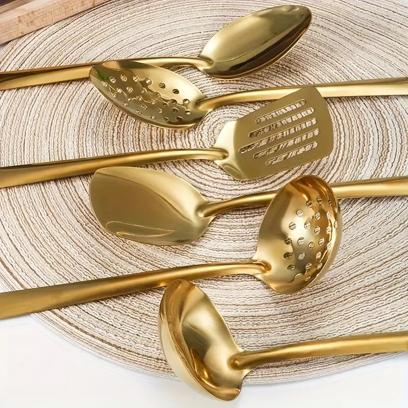 Conjunto de cozinha de aço inoxidável de 11 peças, conjunto de utensílios de cozinha, conjunto completo de talheres
