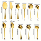 Conjunto de cozinha de aço inoxidável de 11 peças, conjunto de utensílios de cozinha, conjunto completo de talheres