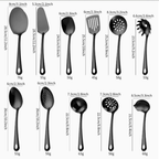 Conjunto de cozinha de aço inoxidável de 11 peças, conjunto de utensílios de cozinha, conjunto completo de talheres