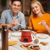 Panela de Fondue Inox com Rechaud e Garfos – Ideal para Queijo, Chocolate e Carnes