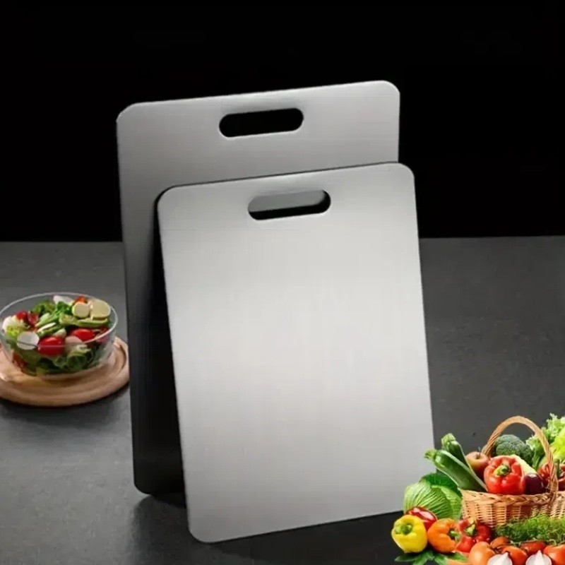 Tábua de Corte Profissional em Aço Inoxidável 304, Antimofo e Antibacteriano, Ferramenta de Cozinha