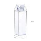 Kit 3 Garrafas de Acrílico Transparente P/ Leite Suco Bebidas My Box