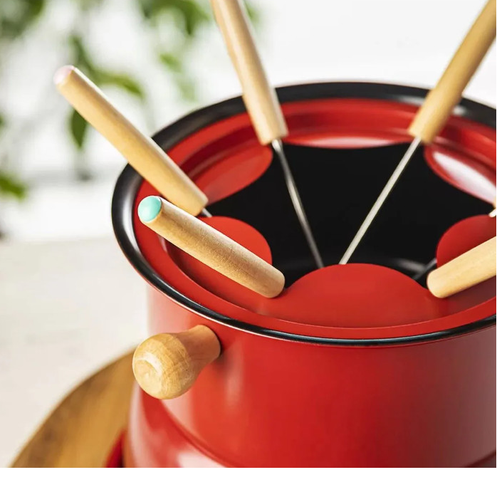 Conjunto Aparelho de Fondue em Aço 1,7 Litros 11 peças
