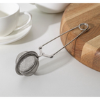 Kit 3 Infusores De Chá Inox Coador Peneira Ervas Com Cabo Infusor