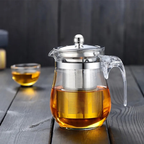 Chaleira Chá Vidro Infusor 750ml Bule Chá