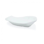 Kit 2 Travessas Pratos Folha 50 Cm em Melamina Premium Branca Buffet Restaurante