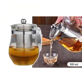 Chaleira Chá Vidro Infusor 750ml Bule Chá