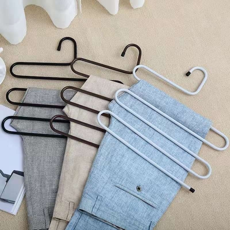 Cabide Metal para Calças 5 Divisórias Roupa Toalha Multifuncional Retrátil 5 em 1