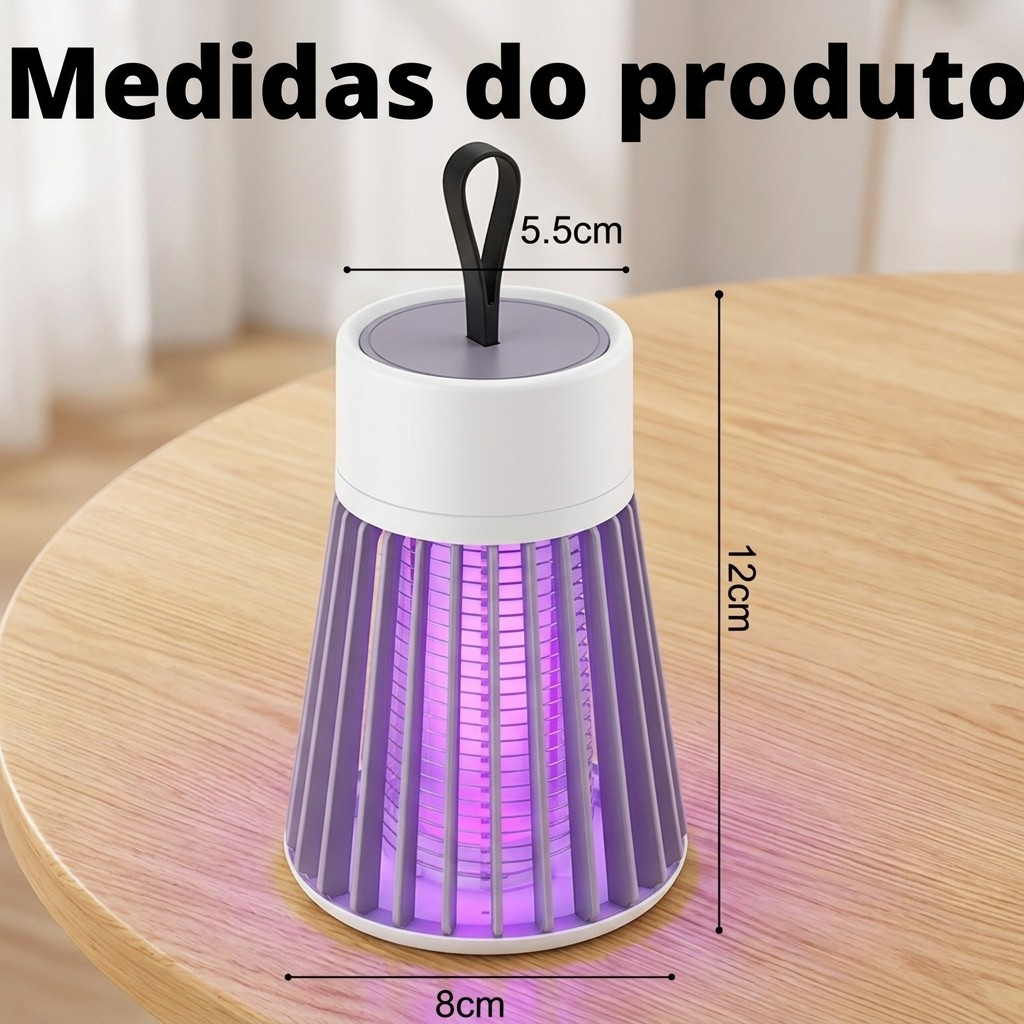 Luminária Anti- Mosquito Repelente Elétrico Lâmpada U.V Armadilha Para Insetos Direto USB