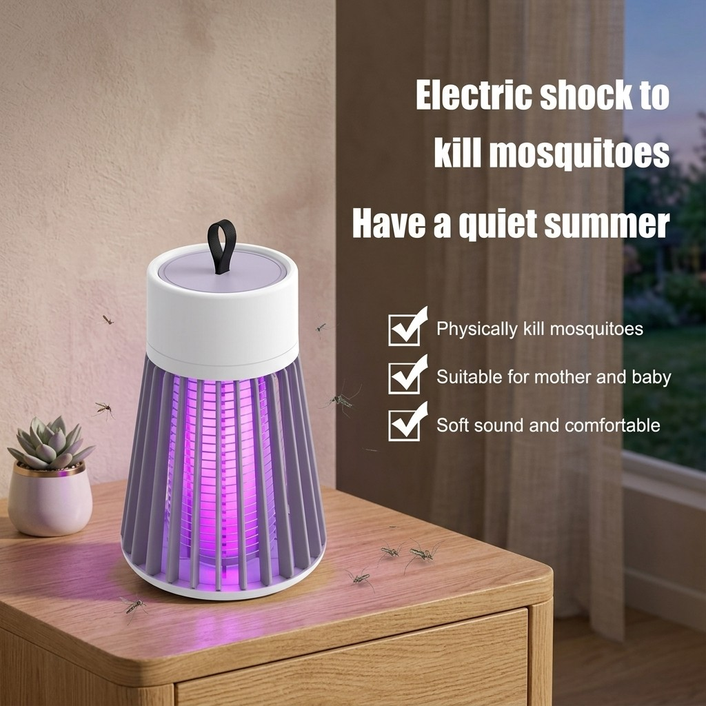 Luminária Anti- Mosquito Repelente Elétrico Lâmpada U.V Armadilha Para Insetos Direto USB