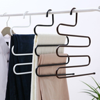 Cabide Metal para Calças 5 Divisórias Roupa Toalha Multifuncional Retrátil 5 em 1