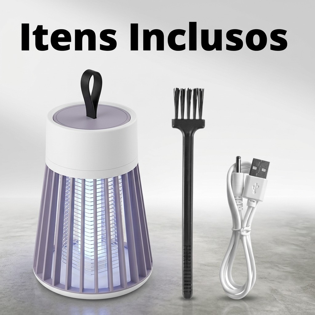 Luminária Anti- Mosquito Repelente Elétrico Lâmpada U.V Armadilha Para Insetos Direto USB