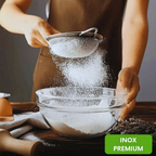 Kit 3 Peneiras Aço Inox 12/16/22cm Coador Farinha Suco Confeitaria